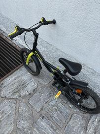 Bici 3-6 anni btwin nera gialla
