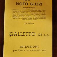 Libretto uso e manutenzione Guzzi Galletto 175