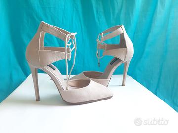 Scarpe décolleté allacciate caviglia rosa 36 Nuove