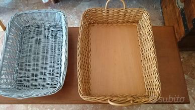 2 cestini in vimini cm. 30x45
