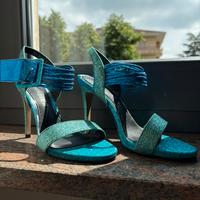 Scarpe Sandali con tacco glitterati Cafenoir