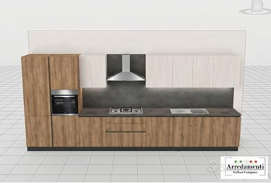 CUCINA LINEARE NUOVA MODERNA CON ELETTRODOMESTICI