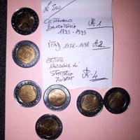 Monete da 500 lire  n. 7 speciali  + n. 14 comuni