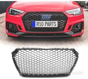 GRIGLIA PER AUDI A4 B9 15-19 LOOK RS NERO LUCIDO