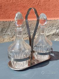 set olio acetoin cristallo  vintage