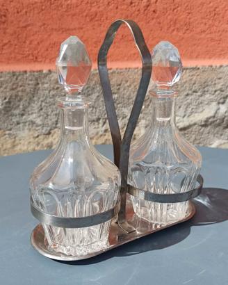 set olio acetoin cristallo  vintage
