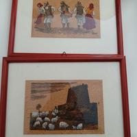 8 Cartoline in sughero con cornice