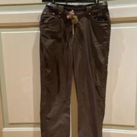 Pantaloni inserti in pelle. Tg44 Monica Magni