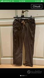 Pantaloni inserti in pelle. Tg44 Monica Magni