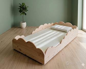 Lettino Montessori nuvola 60x125 con materasso 