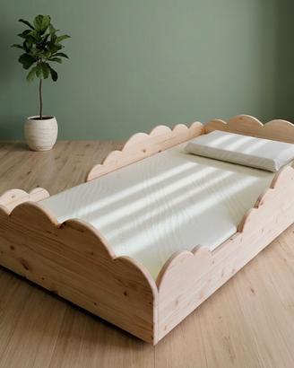 Lettino Montessori nuvola 60x125 con materasso 