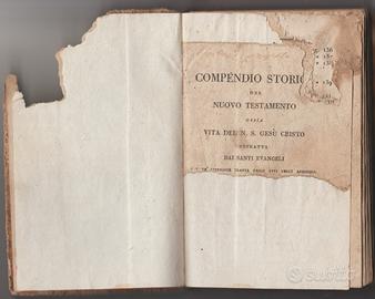 Libro antico ecclesiastico epoca 1800 Vita di Gesù