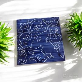 Mattonella dipinta a mano