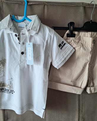T shirt e pantaloncino bimbo