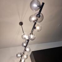 Lampadario moderno con 14 sfere in vetro