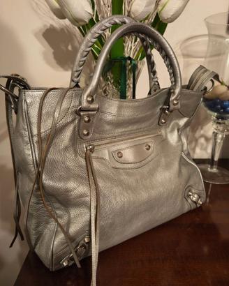 Borsa Balenciaga city Velo argento