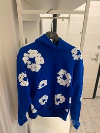 felpa denim fiori