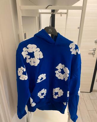 felpa denim fiori