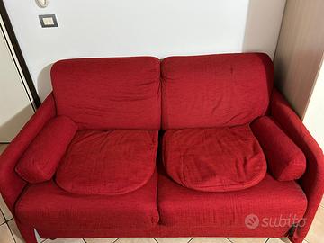 Divano letto rosso