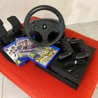 PlayStation 4 (1 TB) + Thrustmaster T100 + Games
