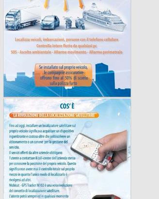 GPS Tracker Mobisat M102 Pro per auto, barche..