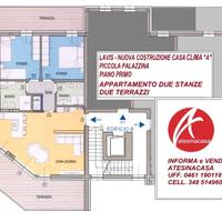 Nuovo appartamento due stanze con terrazzi