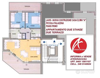 Nuovo appartamento due stanze con terrazzi