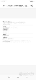 candidatura per  posizione di cassiera e/o barista