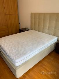Letto contenitore, 2 comodino e materasso