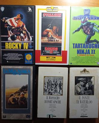 N. 6 videocassette VHS originali (anni 80/90)