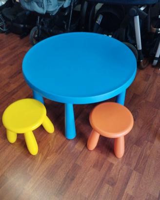 Tavolo/tavolino Con 2 Sgabelli Ikea Mammut