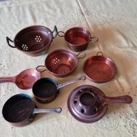 pentolini rame da collezione vintage
