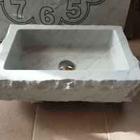 Lavandino in Marmo Bianco Carrara