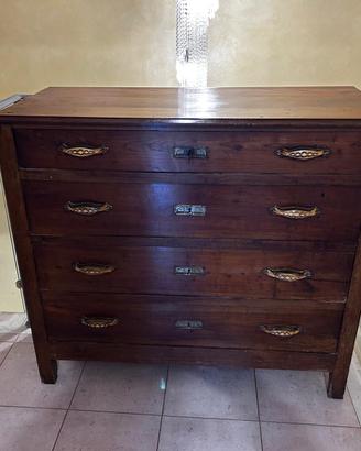 Cassettiera in legno antica