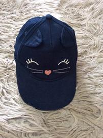 Cappello  H&M Blu con Orecchie da gatto 8-12