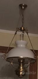 Lampadario ottone vintage