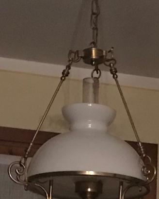 Lampadario ottone vintage
