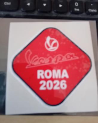 Vespa adesivo Roma 2026