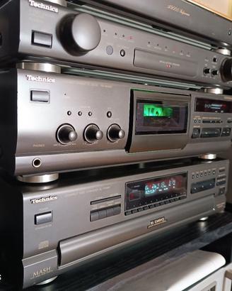 Technics Lettore 5 Cd & Piastra Cassette 3 Testine