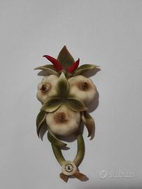 Fascio aglio e peperoncino ceramica di Capodimonte