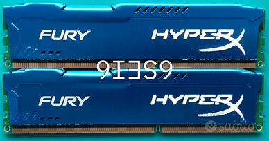 MEMORIE RAM HYPERX FURY 2 x 4 GB DDR3 1600 MHz