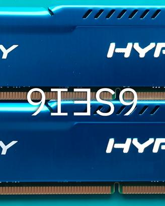 MEMORIE RAM HYPERX FURY 2 x 4 GB DDR3 1600 MHz