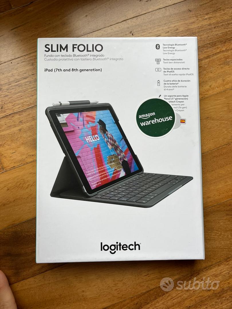 CUSTODIA CON TASTIERA LOGITECH SLIM FOLIO IPAD 8-9 GEN