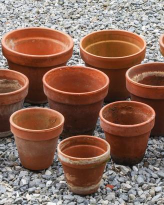 Lotto di 14 vasi di terracotta varie misure