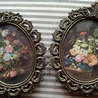 coppia di cornici in bronzo anticato 