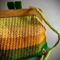 Borsa artigianale handmade uncinetto pezzo unico