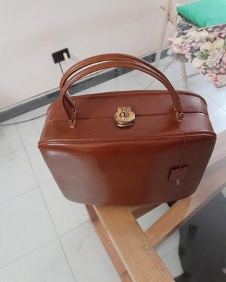 beauty case vintage anni 50 vera pelle con chiave
