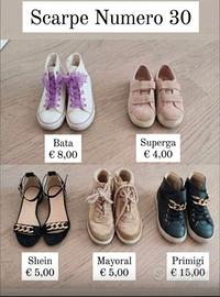 Lotto scarpe bambina numero 30