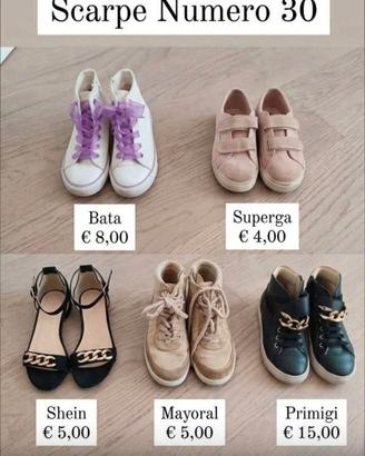 Lotto scarpe bambina numero 30