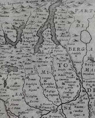 antica mappa di Lombardia rarissima e 